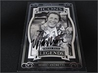 Mario Andretti signed collectors card COA