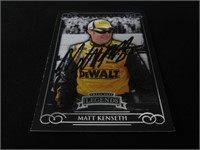 Matt Kenseth signed collectors card COA