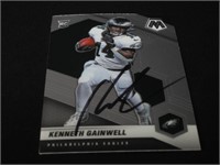 Kenneth Gainwell signed RC football card COA