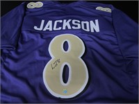 Lamar Jackson signed football jersey COA