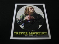 Trevor Lawrence signed football card COA