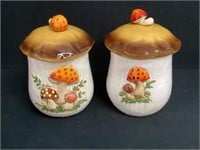 1970's Mushroom Canister Jars