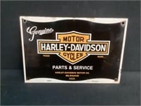Vintage Harley Davidson Parts & Services Sign