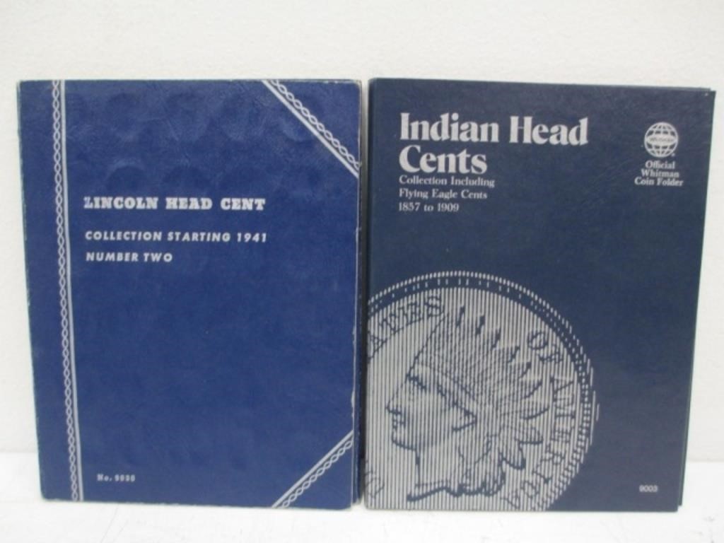 2 Vintage Cent Books - Indian Head Cents 1857 -