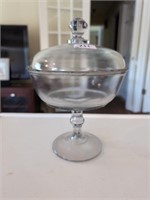 Glass apothecary jar/compote w chiggers