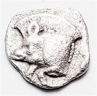 Kyzikos 450-400BC silver Diobol Ancient Greek coin