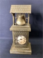 Vintage Metal Clock with Bell Tower
