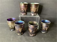 Northwood Carnival Grape & Cable Glass Tumblers