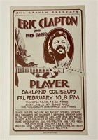 Eric Clapton & His Band Oakland 1978 Poster