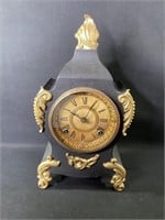 Vintage Ansonia Metal Mantel Clock
