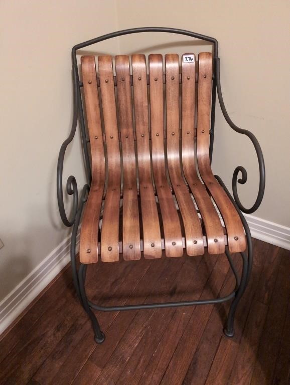 Metal and wood chair