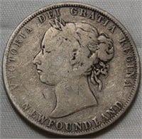 Canada Newfoundland 50 Cents 1896 Obv1 Large W