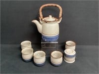 Vintage Japanese Pottery Sake Set