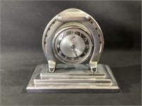 Vintage Good Luck Silver Alarm Clock