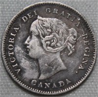 Canada 5 Cents 1900  Oval O