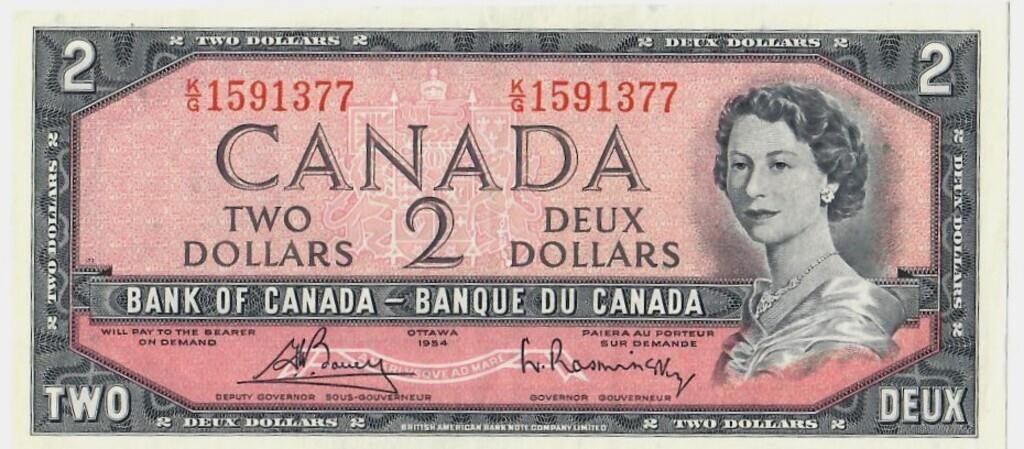 1954 Canada $2 Bank Note