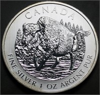 Canada $5 Silver 1oz  Bullion 2013 Bison