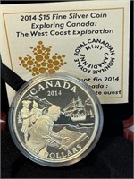 2014 $15 Fine Silver Coin - West Coast Exploration