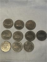 10 Canada Nickel Dollars - 1973