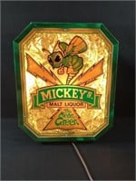 Mickeys Malt Liquor Light Up Sign