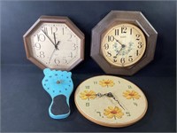 Vintage Battery Powered Clocks,Working