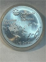 $10 1976 Montreal Olympics Sterling Silver - ASW -