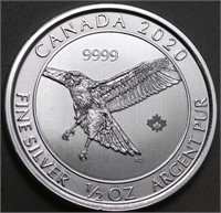 Canada $2 Silver 1/2oz Silver Bullion 2020 Red-Tai