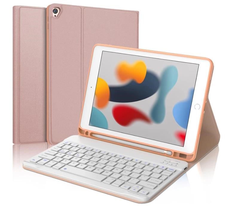 D DINGRICH 10.2-inch iPad Keyboard Case - Pink