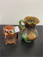 Western Germany vase and owl