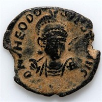 Roman coin AE-Theodosius II-CONCORDIA AVGG-Constan
