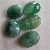 30 Ct Faceted Colour Enhanced Emerald Gemstones Lo