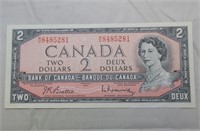 Canada $2 Banknote 1954 BC-38b Beattie - Rasminsky
