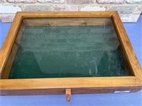 WOOD DISPLAY BOX WITH GLASS FRONT