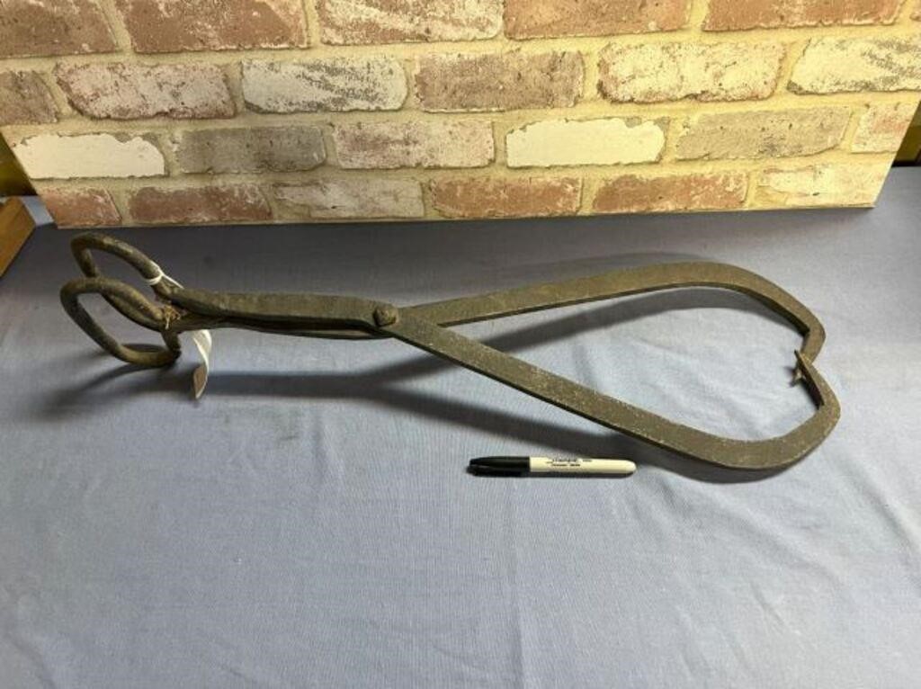 LARGE PAIR OF ICE TONGS