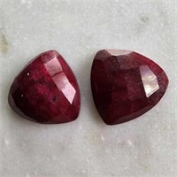 12.10 Ct Faceted Colour Enhanced Ruby Gemstones Pa
