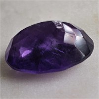 CERT 8.50 Ct Faceted Amethyst, Oval Shape, GLI Cer