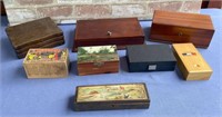 8 PC ASSORTMENT OF SMALL JEWELRY / TRINKET BOXES
