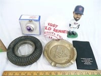 Brass Ash Tray and Twins Items