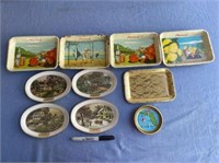 SELECTION OF ASSORTED SMALL TIN TRAYS INCLUDING