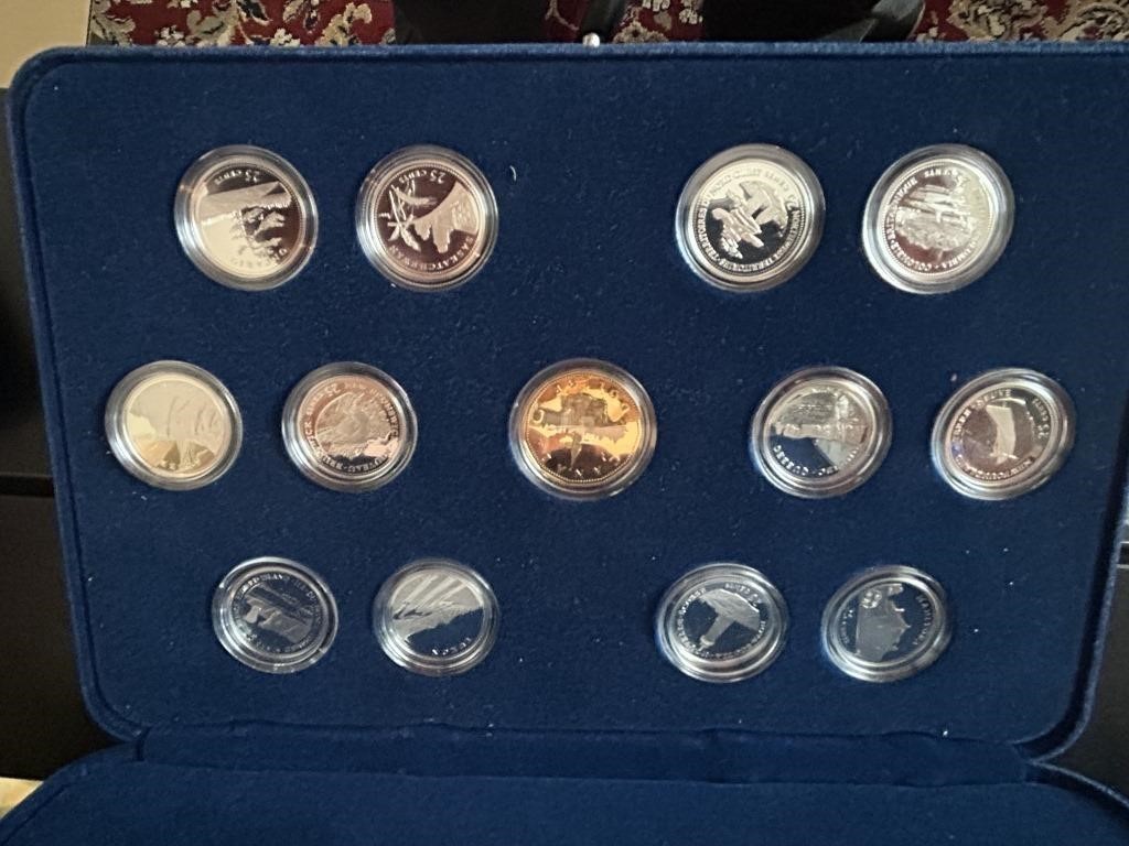 1992 Commemorative Silver Quarter Set - 72g Sterli