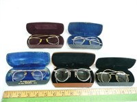 Vintage Eye Glasses in Cases