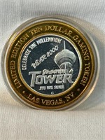 Stratosphere Fine Silver $10 Gaming token