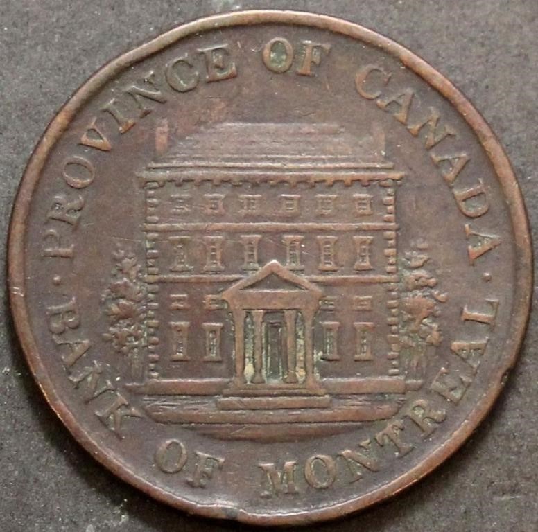 Canada PC-1B6 Bank of Montreal 1844 ½ Penny Token