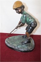 Bronze Augustine Moreau Golf Sculpture