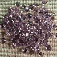 24 Ct Faceted Small Calibrated Amethyst Gemstones