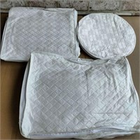 (6 PCS) QUILTED VINYL STORAGE CASES FOR CHINA