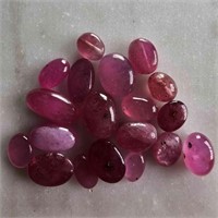 43.20 Ct Cabochon Hue Enhanced Ruby Gemstones Lot
