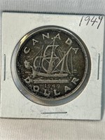 1949 Silver Dollar - (toned)