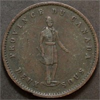 Canada PC-4 Quebec Bank 1852 One Penny Token Br528