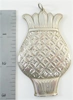 Sterling Silver Pendant Whistle, Pineapple